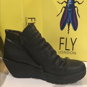 Fly London wedge booties